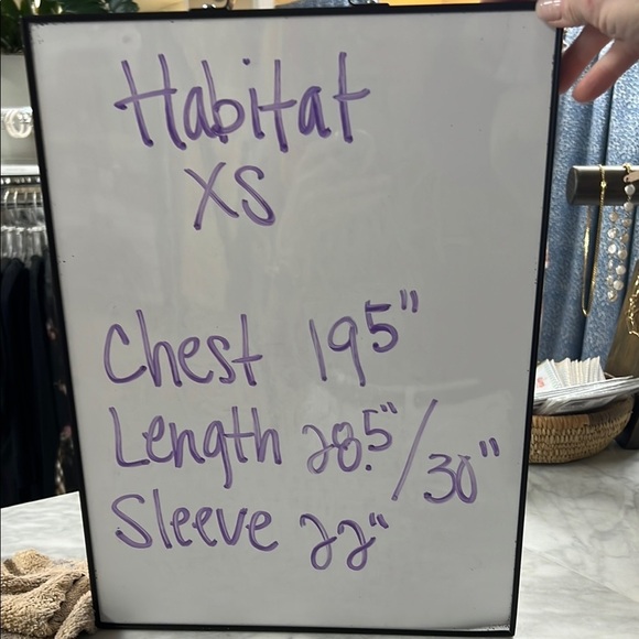 Habitat Gray and White Mixed Stripe Linen Blend Lagenlook Shirt Jacket Size XS - Picture 7 of 10